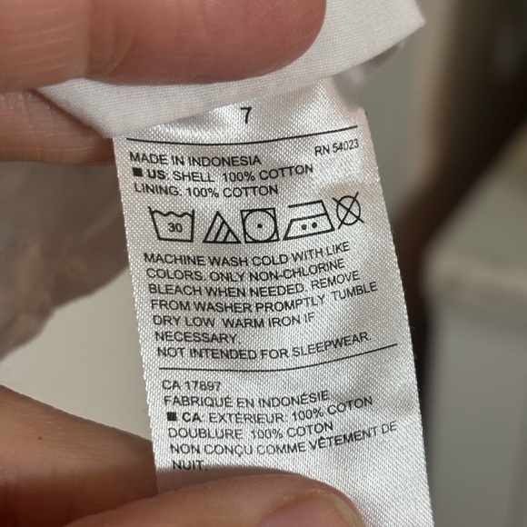 Janie and Jack Floral Blouse White Size 7 100% Cotton | puff sleeves | spring - Picture 4 of 4